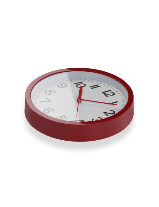 HORLOGE MURALE ROUGE MODÈLE ORLA 22 CM HORLOGE MURALE ROUGE MODÈLE ORLA 22 CM