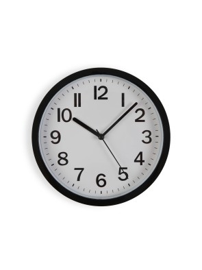 RELOJ DE PARED NEGRO MODELO ORLA 22 CM