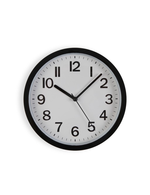 RELOJ DE PARED NEGRO MODELO ORLA 22 CM