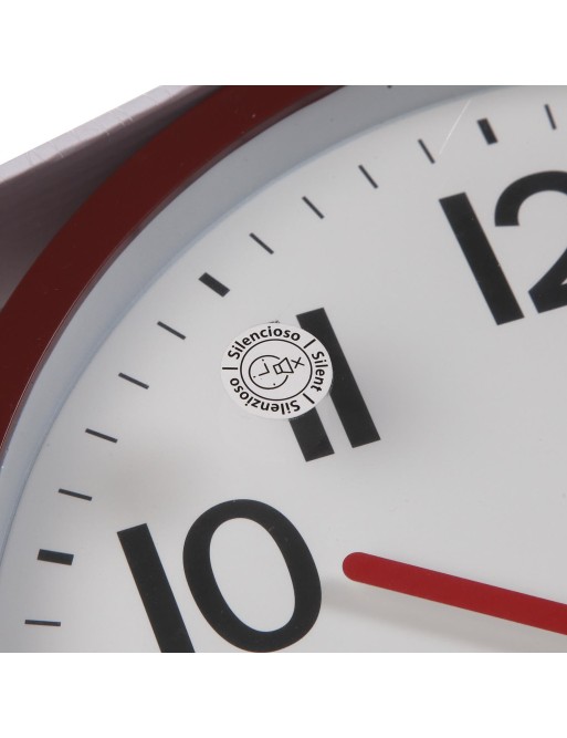 HORLOGE MURALE ROUGE MODÈLE ORLA 30 CM