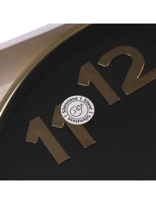 WANDUHR IN GOLD UND SCHWARZ MODELL VELIA 30 CM