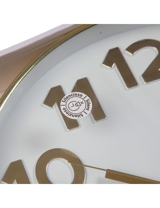 WANDUHR IN GOLD UND WEISS MODELL VELIA 30 CM