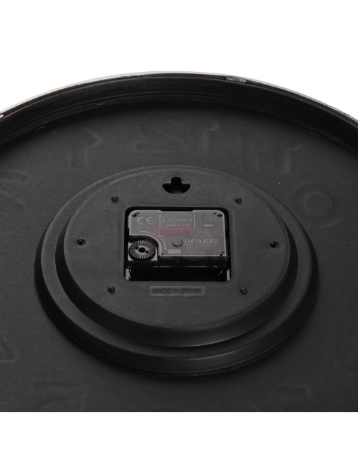 RELOJ DE PARED PLATEADO Y NEGRO MODELO ASTRA 30 CM