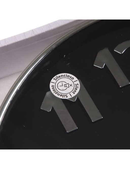 SILVER AND BLACK WALL CLOCK MODEL ASTRA 30 CM