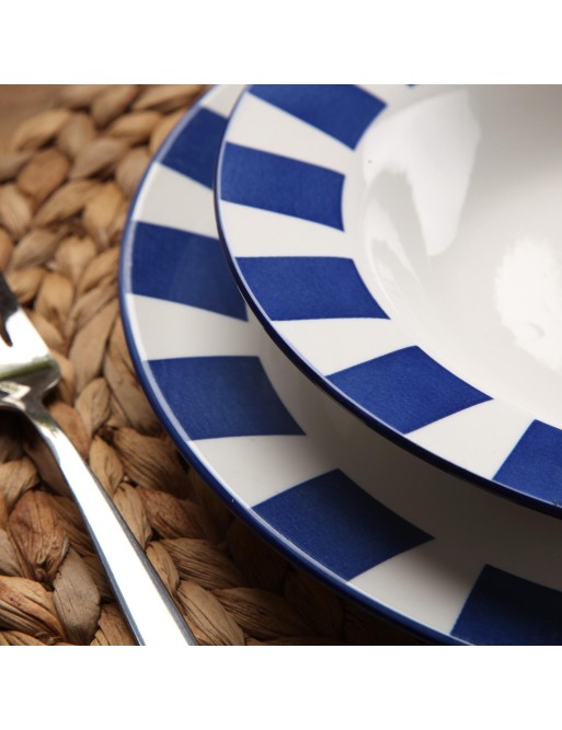 TABLEWARE SET WITH 18 PIECES BLUE MODEL MAIKA