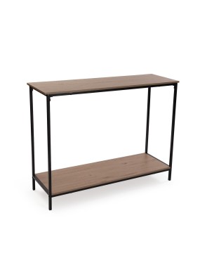 ALMARA MODEL BLACK WOOD AND METAL CONSOLE