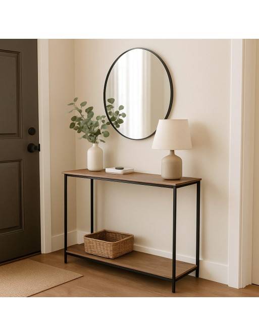 ALMARA MODEL BLACK WOOD AND METAL CONSOLE ALMARA MODEL BLACK WOOD AND METAL CONSOLE