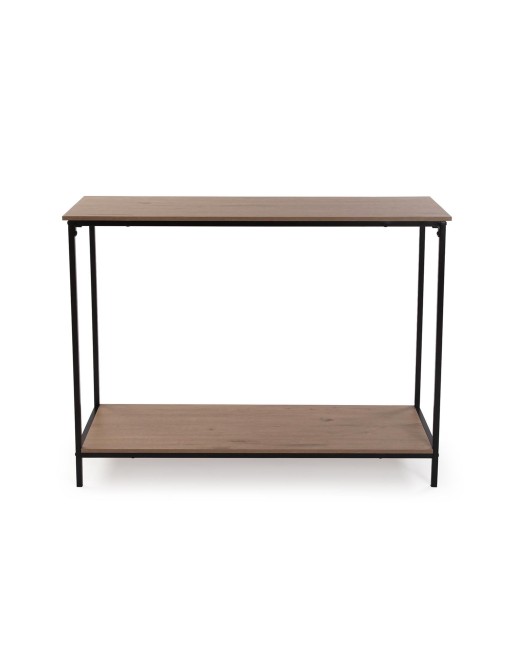 NARA MODEL BLACK WOOD AND METAL CONSOLE