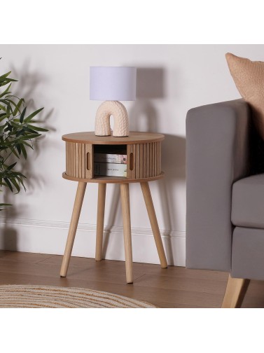 COMMODE RONDE EN BOIS AVEC 1 TIROIR MODÈLE DANILO