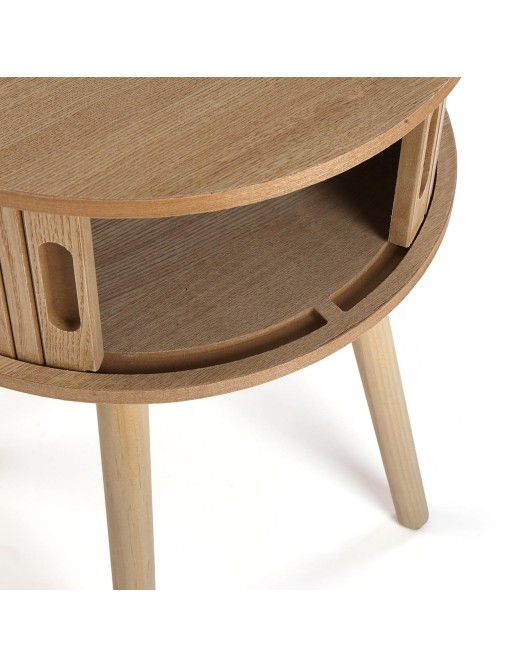 RUNDE KOMMODE AUS HOLZ MIT 1 SCHUBLADE MODELL DANILO