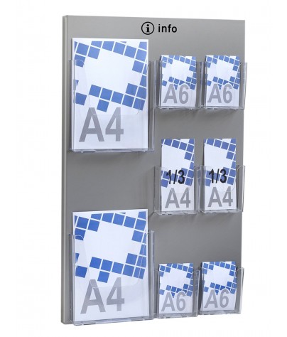 Wall-mounted metall leaflet holder display stand