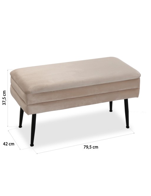 PIE DE CAMA CON ALMACENAJE BEIGE MODELO SAVIA PIE DE CAMA CON ALMACENAJE BEIGE MODELO SAVIA