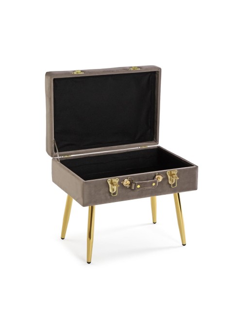 PIE DE CAMA CON ALMACENAJE GRIS CLARO MODELO VELURA PIE DE CAMA CON ALMACENAJE GRIS CLARO MODELO VELURA