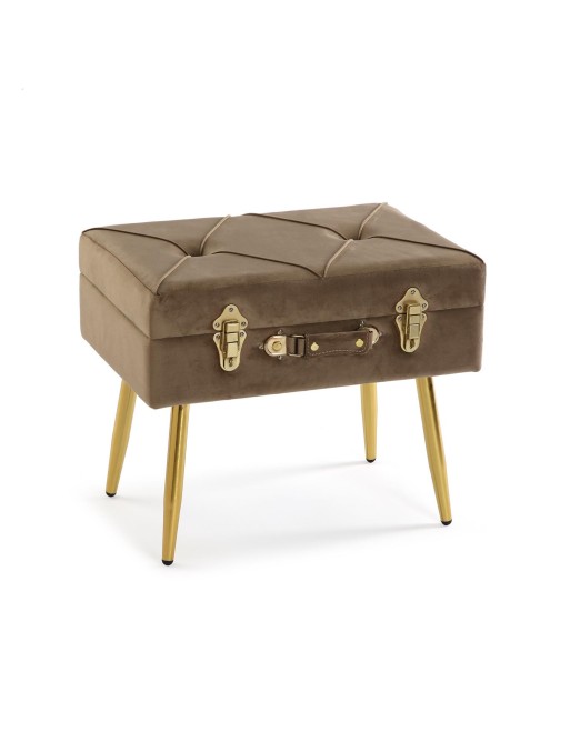 BETTFUSS MIT ABLAGE BRAUNES MODELL VELURA