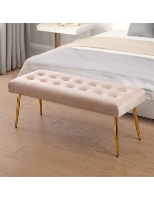 BEIGE FOOT OF BED MODEL AVELIN