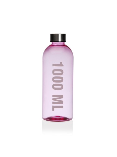 ROSA PLASTIKFLASCHE MIT EDELSTAHLVERSCHLUSS 1000ML