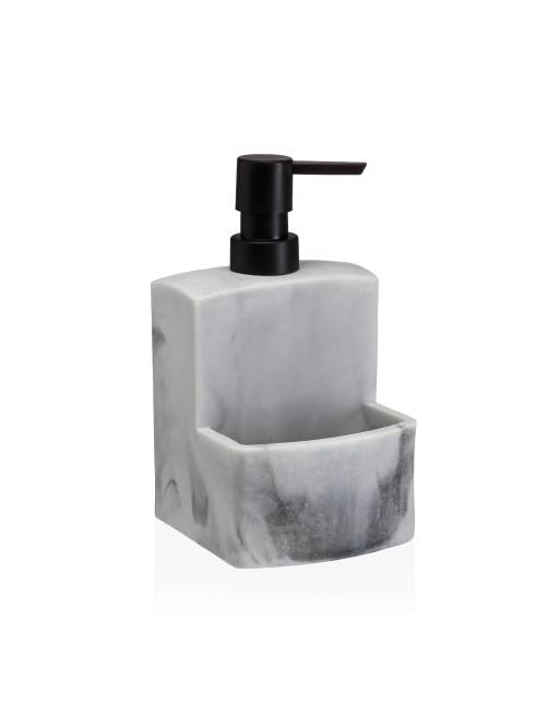 SOAP DISPENSER WITH RACK MODEL WHITE MARBLE SOAP DISPENSER WITH RACK MODEL WHITE MARBLE