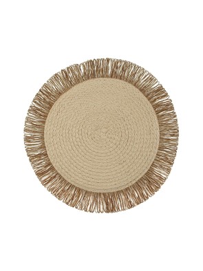 NAPPERON À FRANGES BEIGE