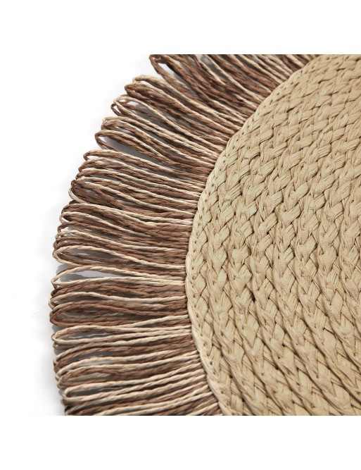 NAPPERON À FRANGES BEIGE