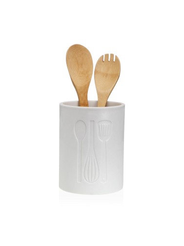 LARGE KITCHEN TOOL HOLDER WHITE