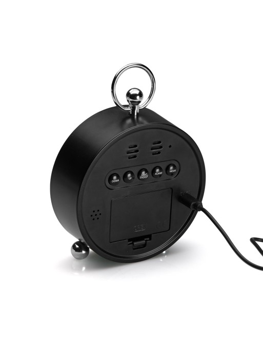 BLACK DIGITAL ALARM CLOCK MODEL RND WITH WHITE LIGHT