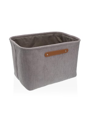 CESTA RECTANGULAR MODELO CORDÉ GRIS CLARO