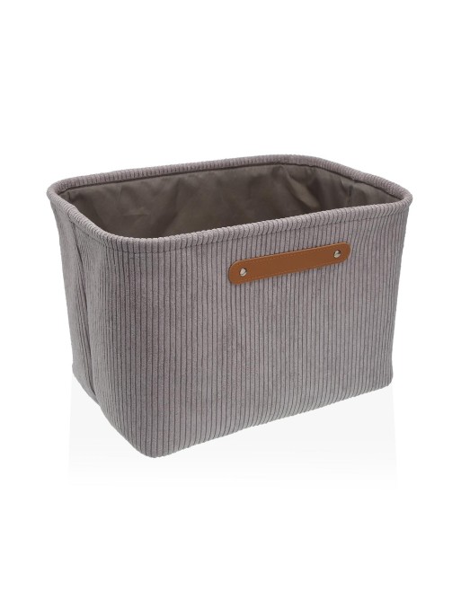 RECTANGULAR BASKET MODEL CORDÉ LIGHT GRAY