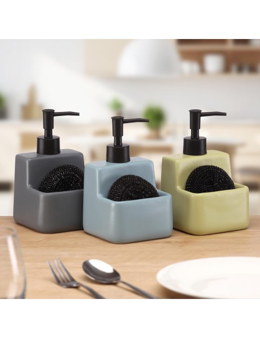 SOAP DISPENSER WITH RACK MODEL GRAY 1
