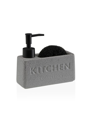 DISTRIBUTEUR DE SAVON AVEC SUPPORT MODÈLE CUISINE GRIS