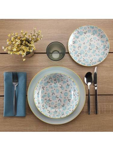 MODÈLE DE VAISSELLE ALMIRA BLUE EN 18 PIÈCES