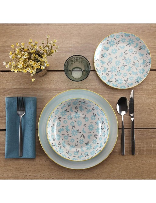 MODÈLE DE VAISSELLE ALMIRA BLUE EN 18 PIÈCES