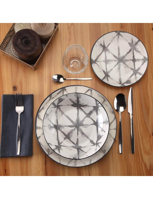 SERVICE DE TABLE GRIS CRUZELA DE 18 PIÈCES SERVICE DE TABLE GRIS CRUZELA DE 18 PIÈCES