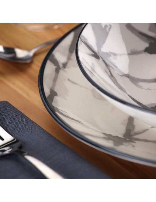 SERVICE DE TABLE GRIS CRUZELA DE 18 PIÈCES SERVICE DE TABLE GRIS CRUZELA DE 18 PIÈCES