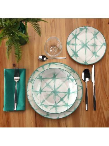 VAISSELLE CRUZELA TURQUOISE 18 PIÈCES