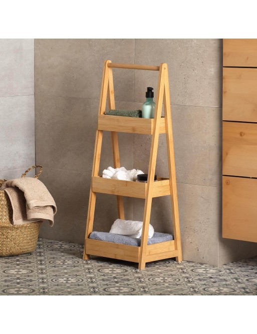 ESTANTERIA DE BAÑO CON 3 BALDAS MODELO BAMBOO