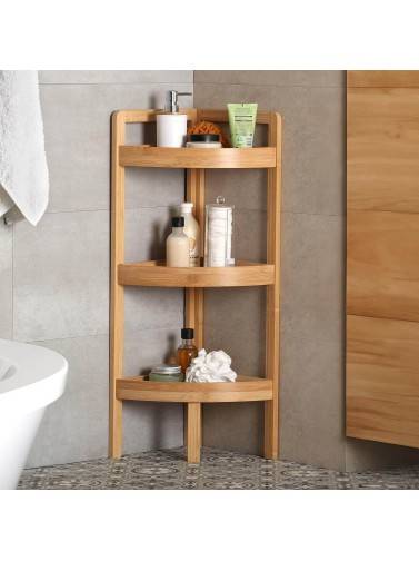 MOBILIER DE SALLE DE BAIN AVEC TROIS ÉTAGÈRES MODÈLE D’ANGLE