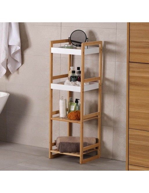 BATHROOM SHELF WITH 4 SHELVES MODEL WHITE