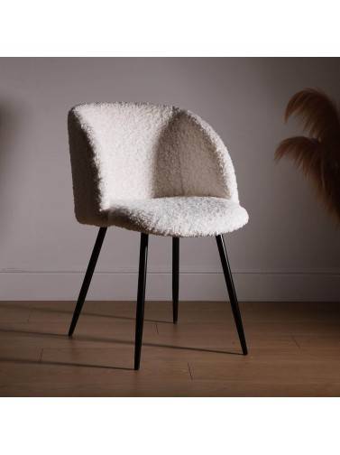 FAUTEUIL DE SALLE À MANGER BLANC MODÈLE PABLO