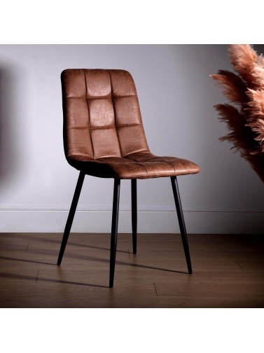 CHAISE DE SALLE À MANGER OU DE SALON MARRON MODÈLE LUCAS