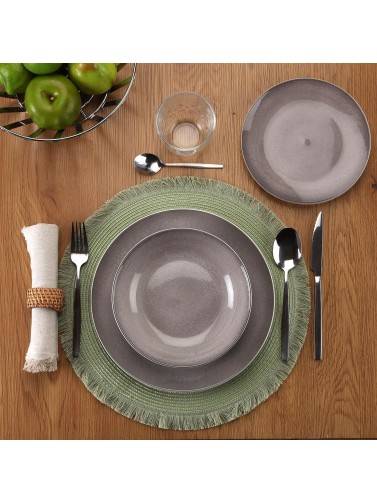 TABLEWARE SET WITH 18 PIECES ORBEA GRAY MODEL