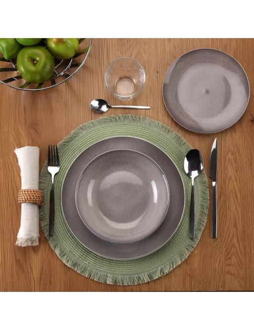 TABLEWARE SET WITH 18 PIECES ORBEA GRAY MODEL TABLEWARE SET WITH 18 PIECES ORBEA GRAY MODEL