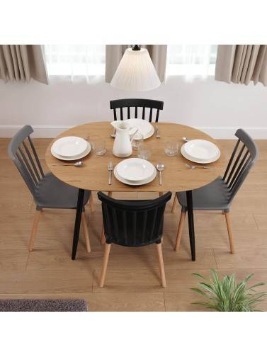 MESA EXTENSIBLE MODELO DONLAY NEGRA