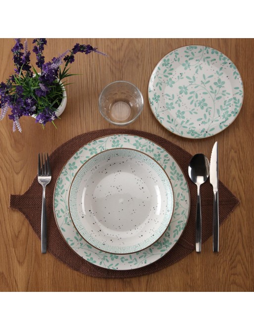 SET DE TABLE OU NAPPE SIMPLE MODÈLE FEUILLE BRUNE