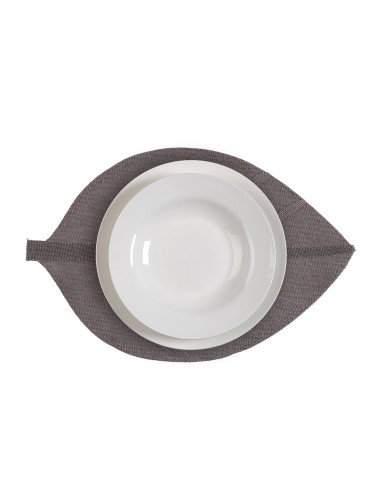 NAPPERON OU NAPPE SIMPLE MODÈLE FEUILLE GRIS CLAIR