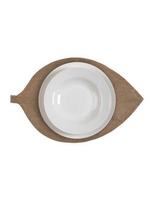 NAPPERON OU NAPPE SIMPLE MODÈLE FEUILLE BEIGE