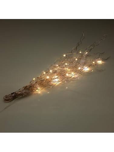 BOUQUET DE LUMIÈRES LED DORÉES 80 CM