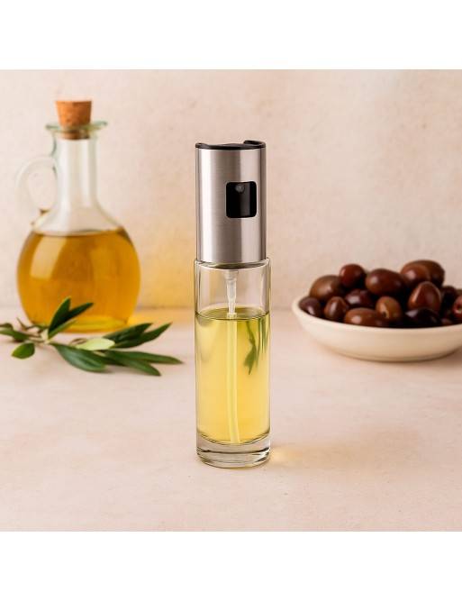 PULVÉRISATEUR D’HUILE EN MÉTAL ET VERRE DE 110 ML PULVÉRISATEUR D’HUILE EN MÉTAL ET VERRE DE 110 ML