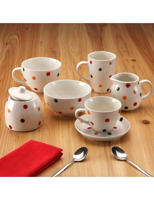 FEINSTEINZEUG MILCHMÄDCHEN MODELL POLKA DOTS 9x8x8 CM FEINSTEINZEUG MILCHMÄDCHEN MODELL POLKA DOTS 9x8x8 CM