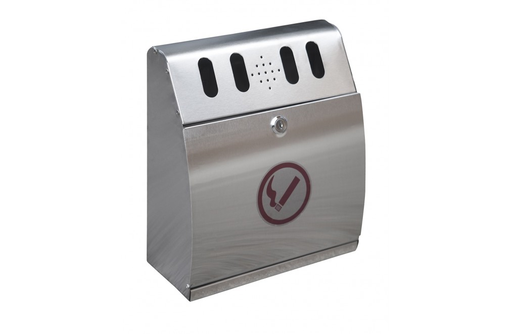 Wall ashtray. Stainless steel AISI-304