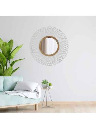 MIROIR ROND BLANC SPIRALE MODÈLE 75x2,5 CM